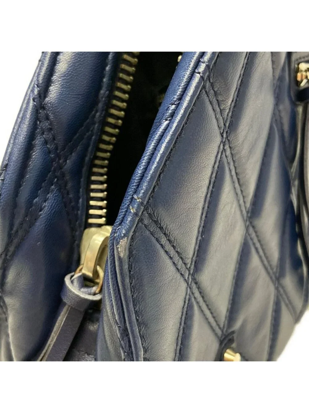 Balenciaga Clutch Navy Quilted Leather